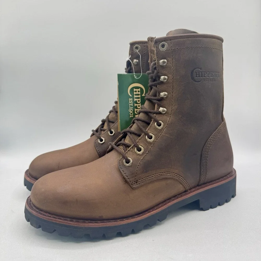Chippewa Wood Classic 2.0 Boots Men's Size 10.5 D Brown Leather Soft Toe - Picture 16 of 16